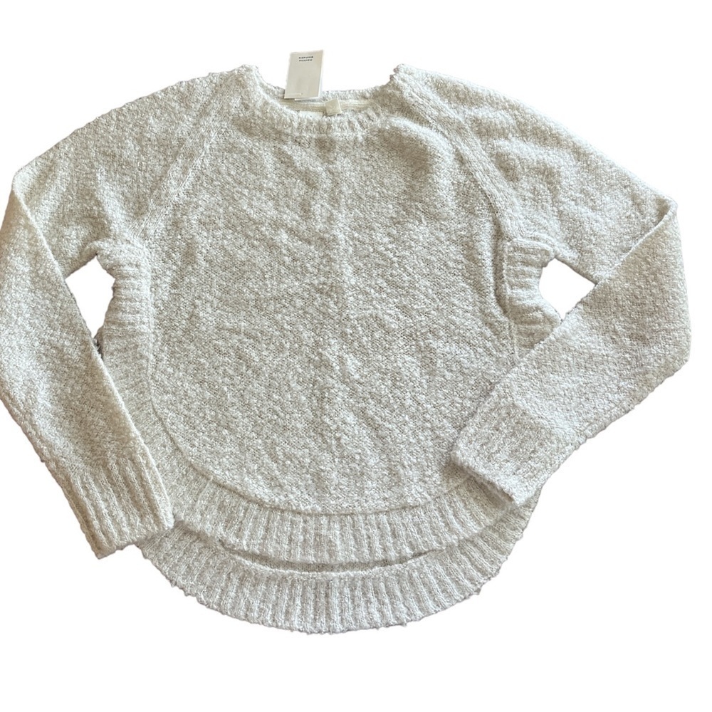 NWT Gap kids size XXL 14–16 cocoon pullover Ivory frost crewneck rounded bottom